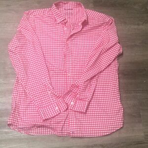 Vineyard Vines Men's Pink Gingham Button Down Shirt